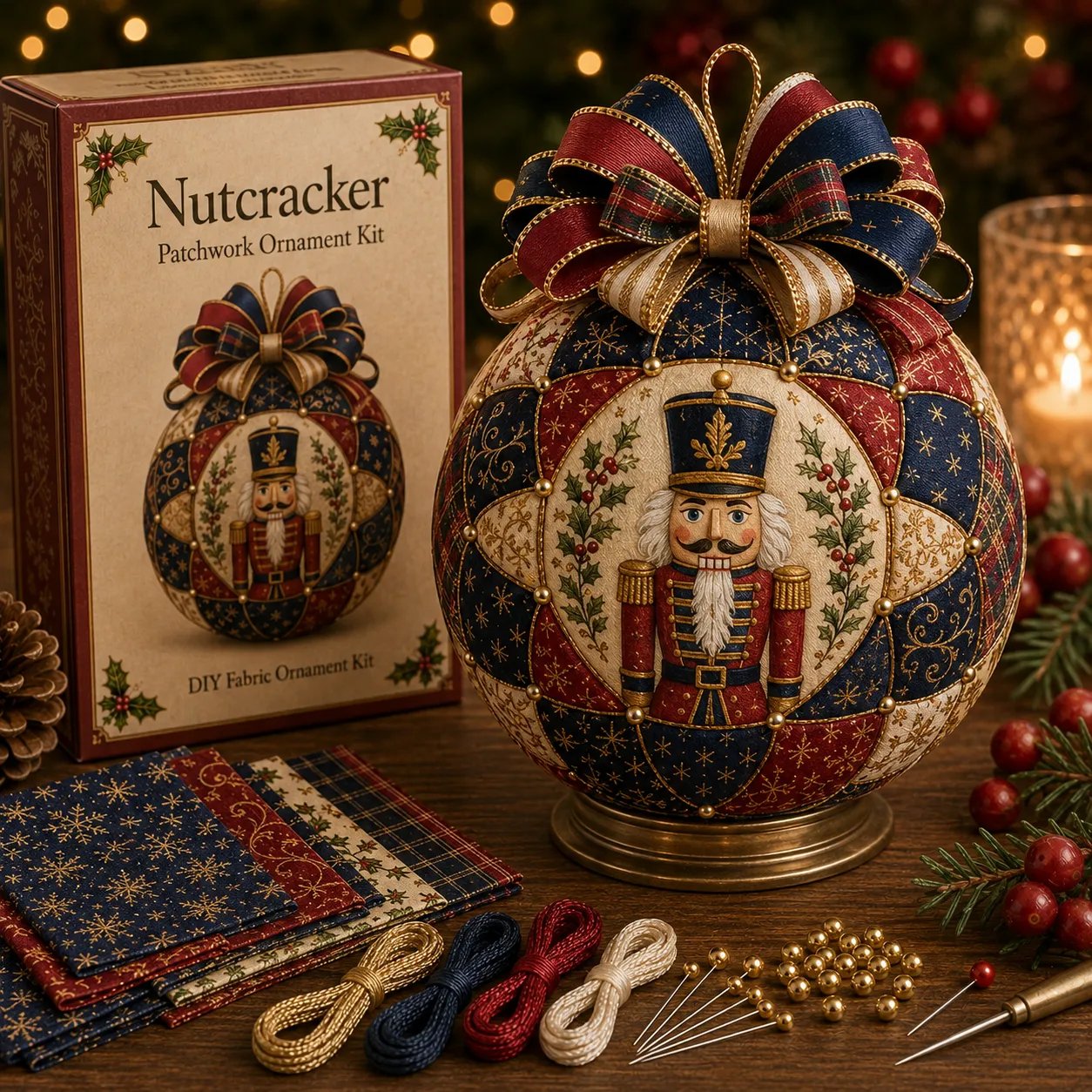 🎄Christmas Classics Patchwork Ornament DIY Kit