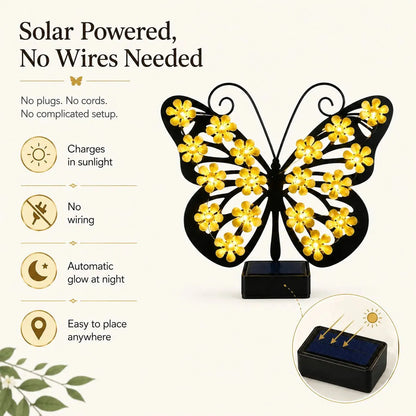 Solar Metal Butterfly Wall Lights Outdoor Decor🦋