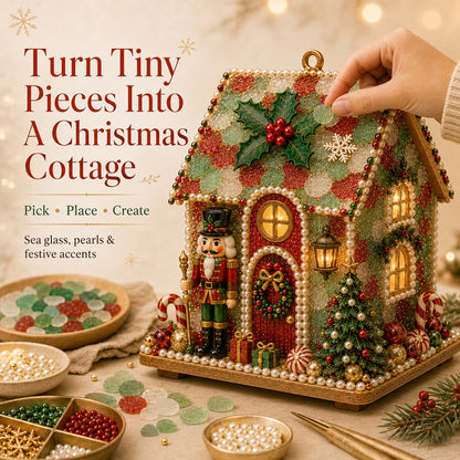 🏡DIY Glowing Coastal Glass-Style Christmas Cottage Kit Collection 💕