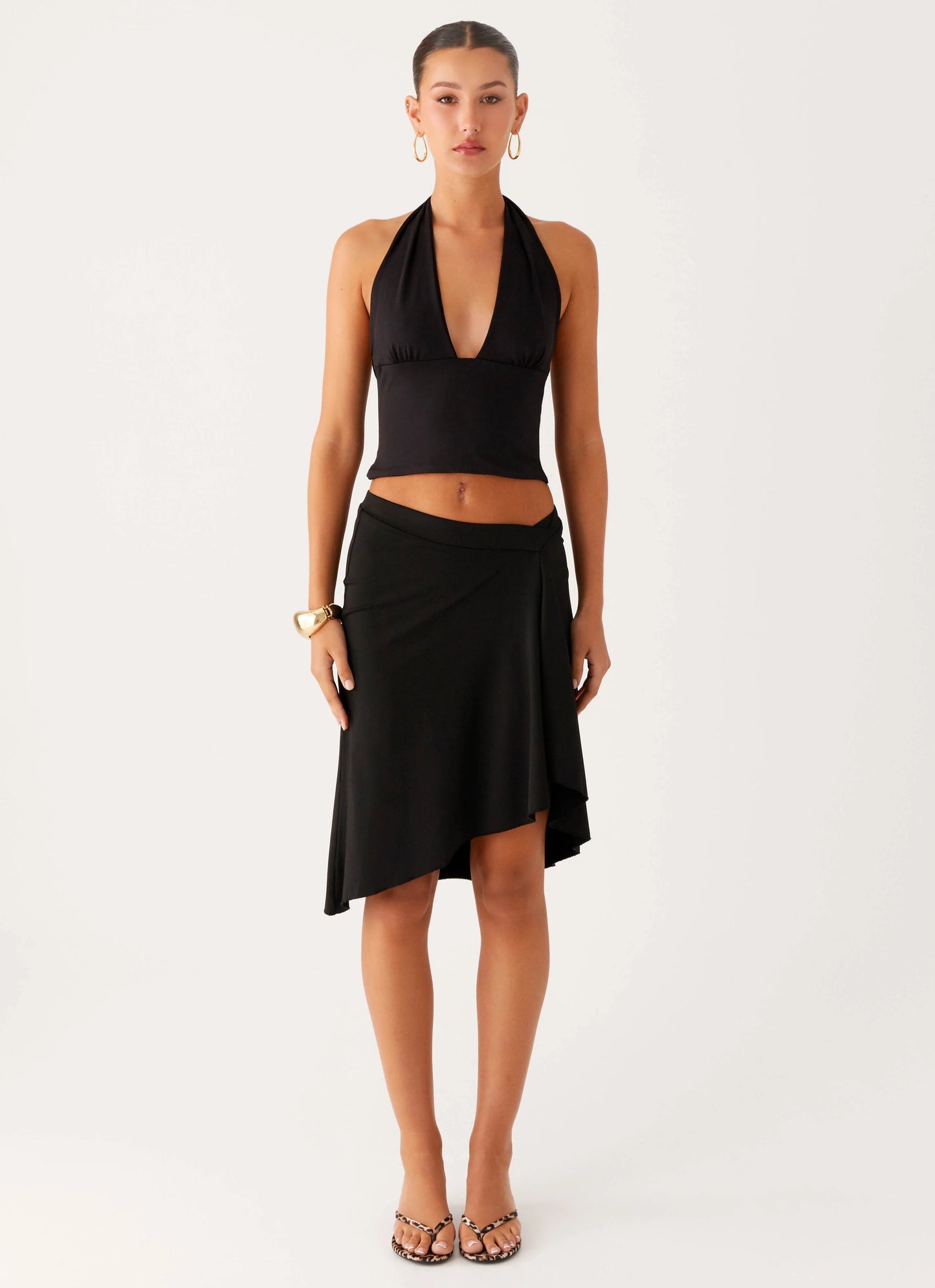 Fade Out Hardwear Halter Top - Black