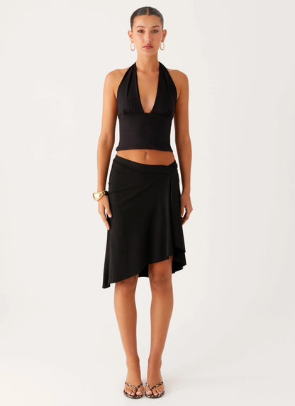 Fade Out Hardwear Halter Top - Black