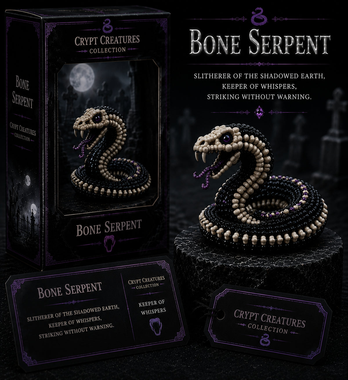 🔥LAST DAY：BUY 3 GET 1 FREE 🐈‍⬛ Create Your Own Crypt Creatures – 12 Dark Fantasy Collectibles!
