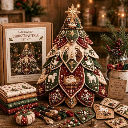✝️Religious-Themed Beaded & Quilted Christmas Tree DIY Kit
