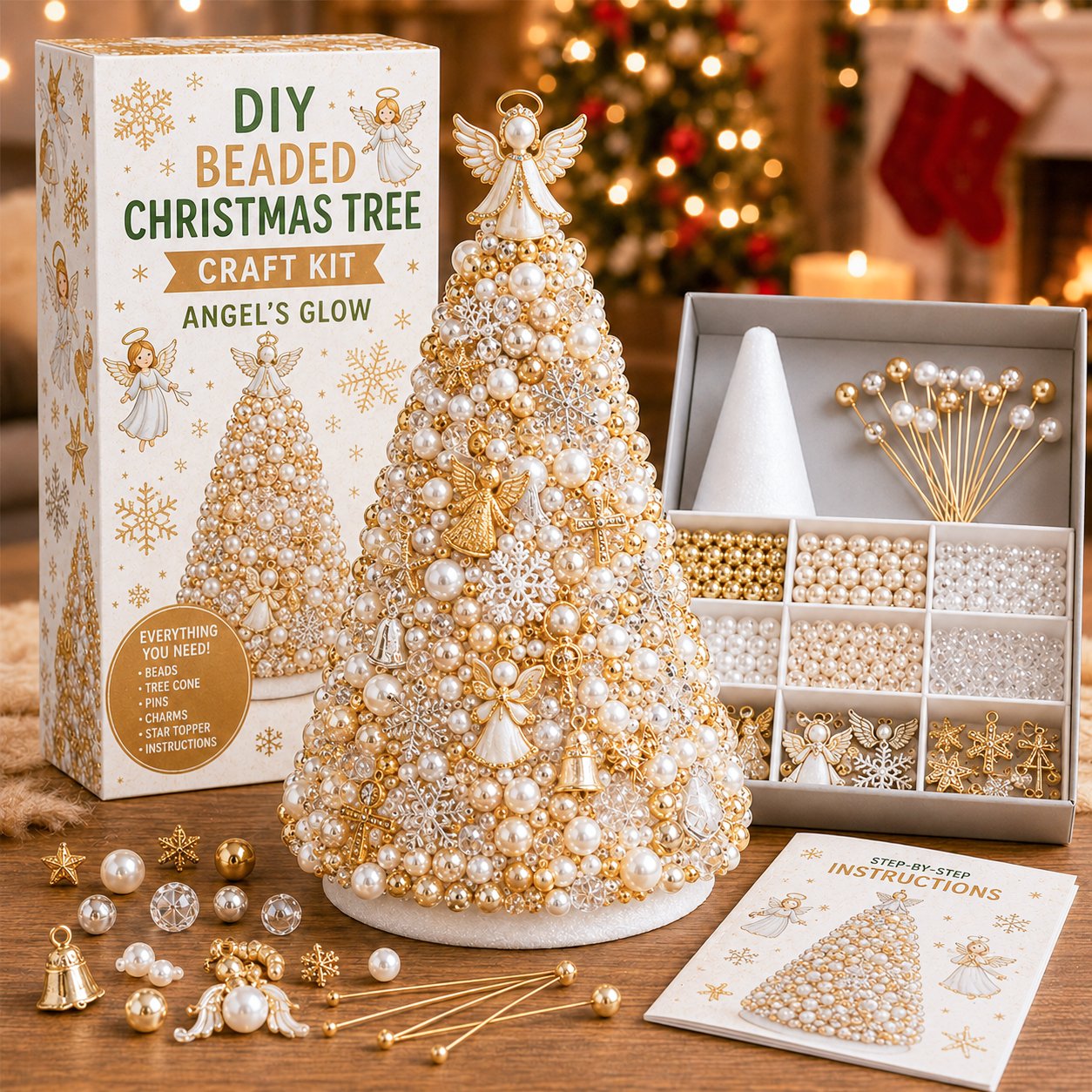 🎁🎄DIY Beaded Christmas Tree Craft Kit