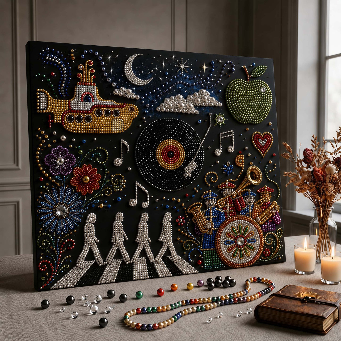 60s Pop Voyage DIY Beaded Art Kit