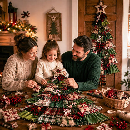 🎄Christmas Patchwork Tree Door Hanging DIY Kit
