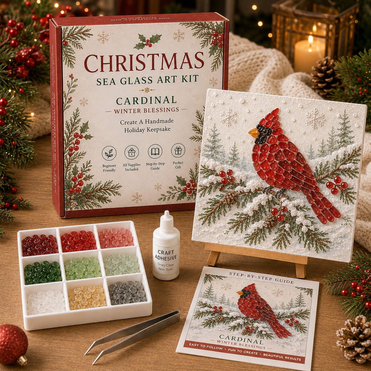 Christmas Sea Glass Art Kit Collection 🎄✨
