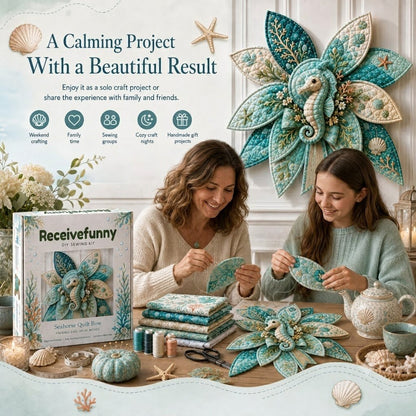 🧵🌊 Turn a few pieces of fabric into a BIG piece of coastal magic! 🐚💙