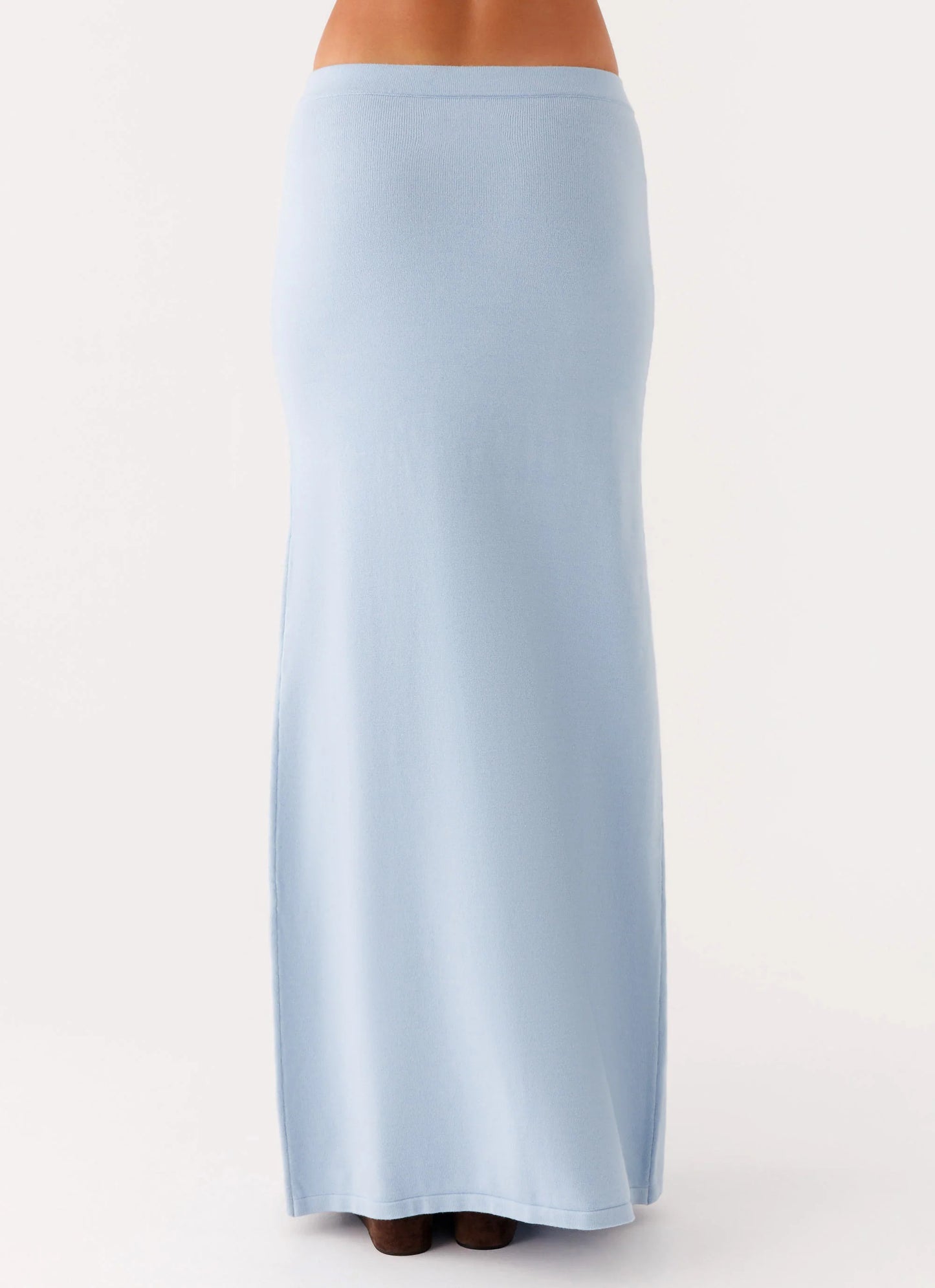 Anastasia Knit Maxi Skirt - Blue