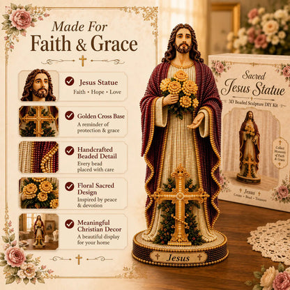 ✝️Sacred Jesus Statue 3D Beaded DIY Kit💕