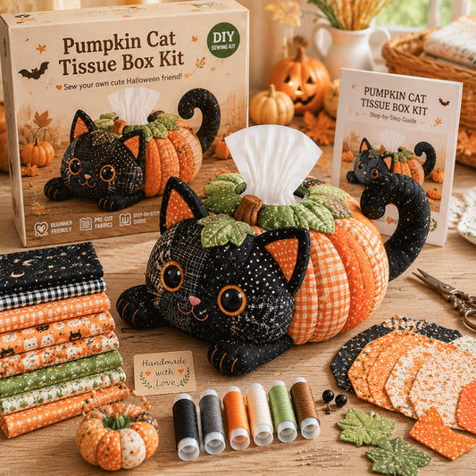 🎃Halloween Patchwork Tissue Box DIY Sewing Kit
