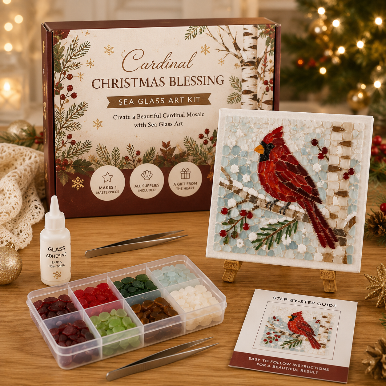 🎅🎄DIY Christmas Sea Glass Art Kit Collection
