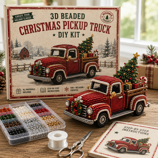 Vintage Pickup Truck 3D Beaded DIY Craft Kit Series