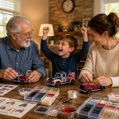 Vintage Pickup Truck 3D Beaded DIY Craft Kit Series
