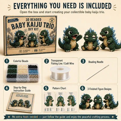 Monster King Baby 3D Beaded DIY Kit