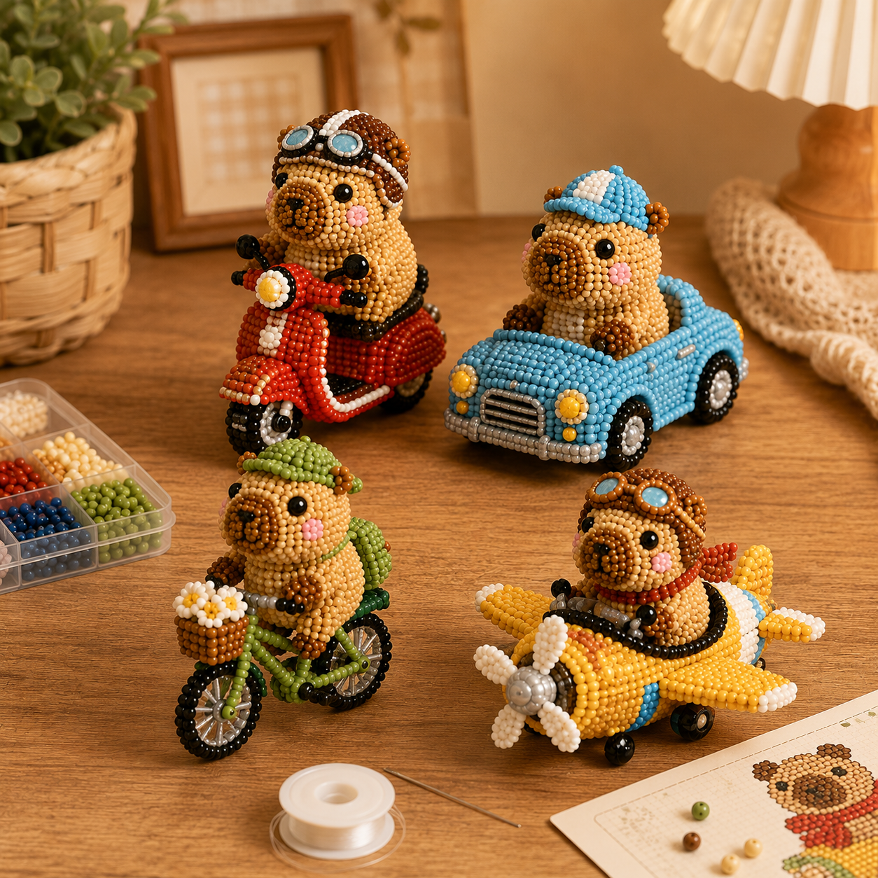 Beaded Capybara Vehicle DIY Kit