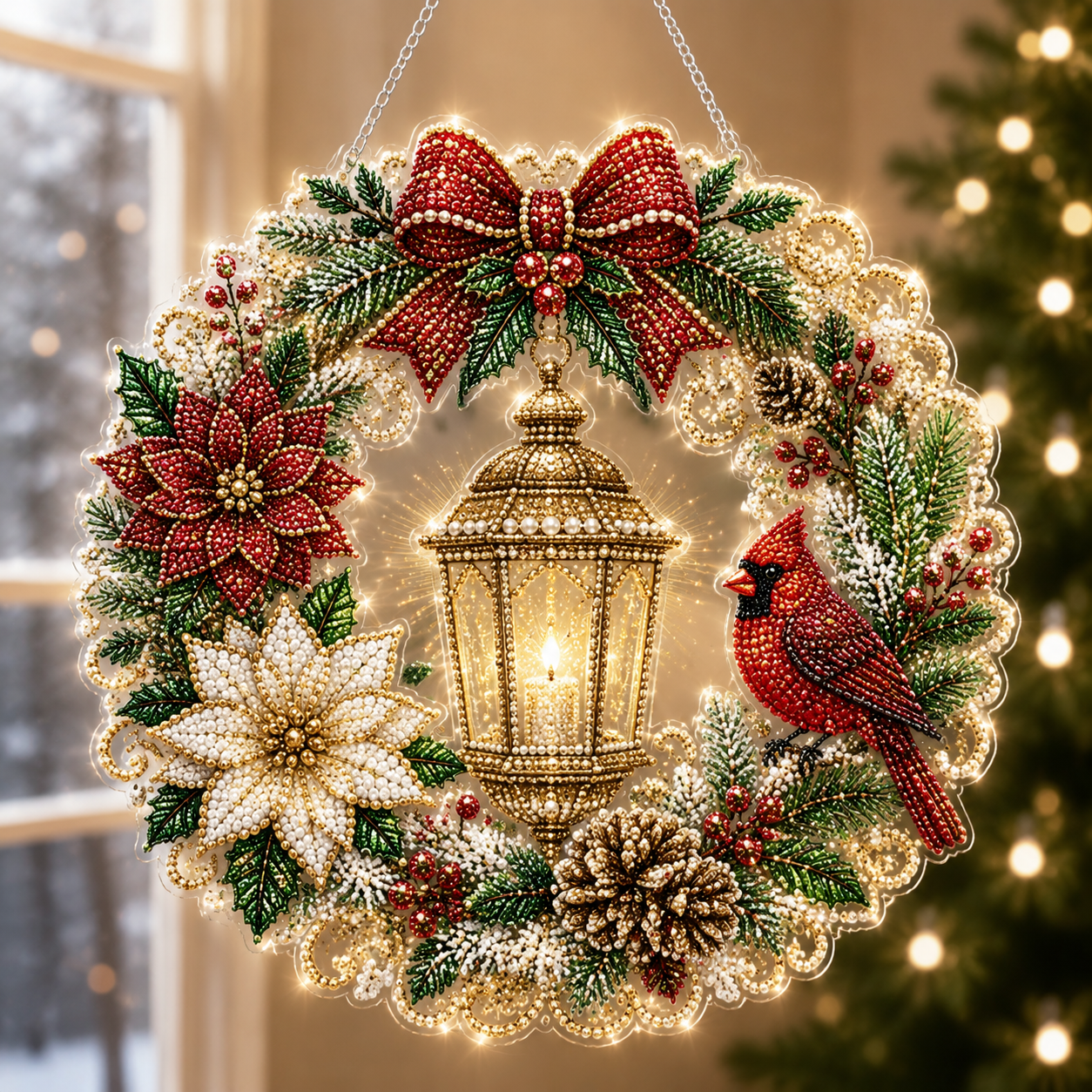 🎄Christmas Diamond Art Hanging Ornament Kit