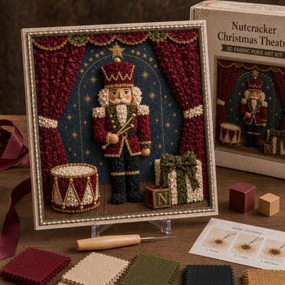 🎄🧵 Premium 3D Christmas Fabric Poke Art Kit