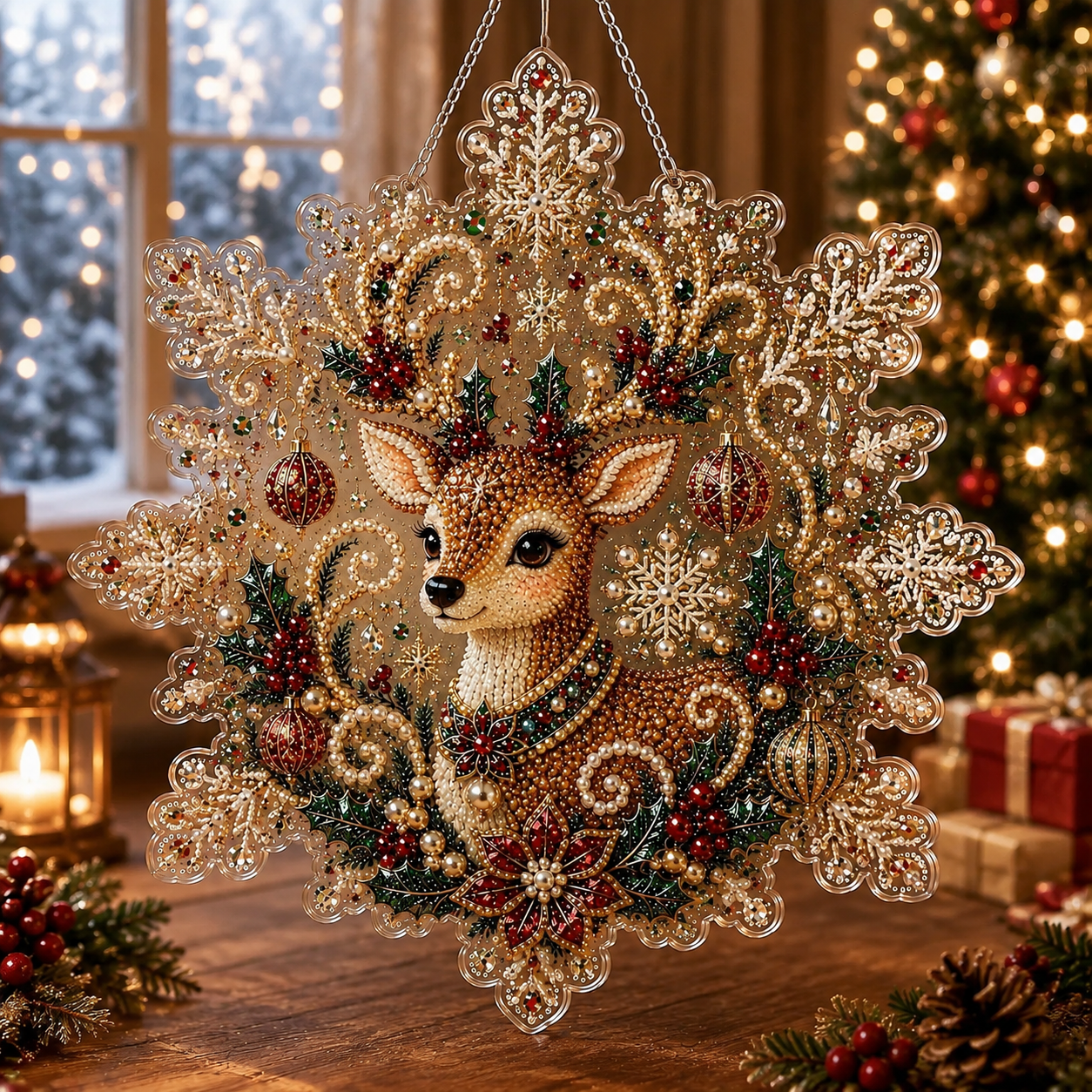 🎄Christmas Diamond Art Hanging Ornament Kit