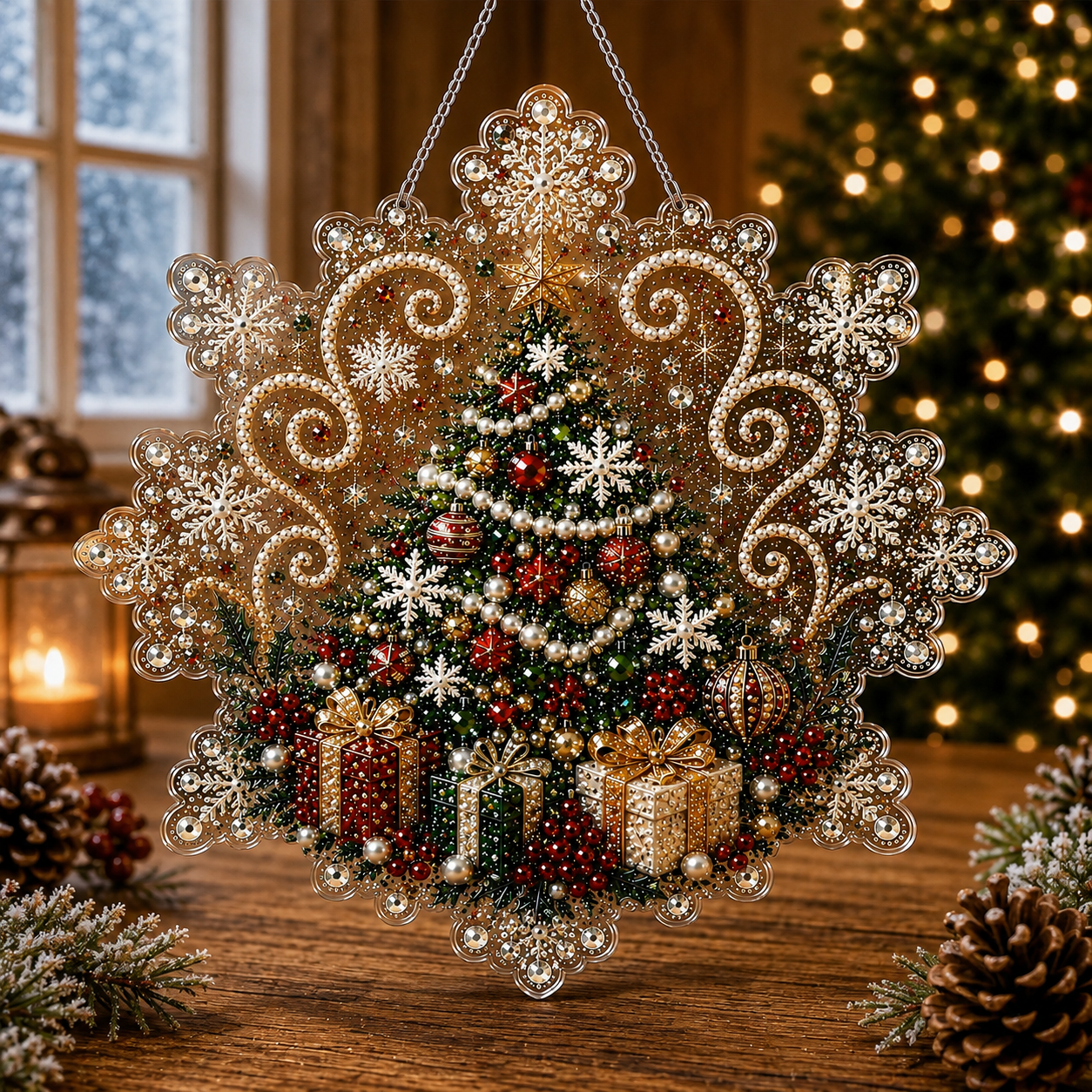 🎄Christmas Diamond Art Hanging Ornament Kit
