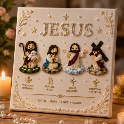 🔥 Last Day 75% OFF – ✝️ DIY Jesus Pearl Art Kit | 3D Pearl-Style Christian Artwork for Prayer Corners & Faith Gifts (📦Buy 3 Free Shipping)