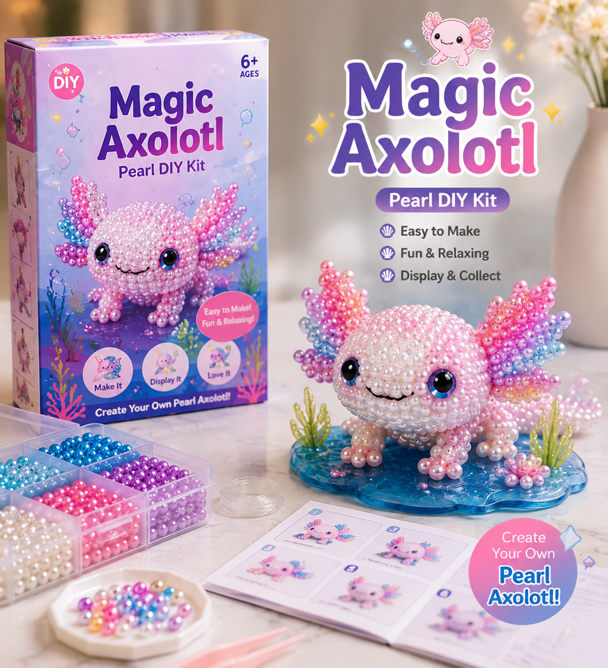 🐚 12 Magical Ocean Friends DIY Kit – Create Your Own Adorable Sea Creatures!