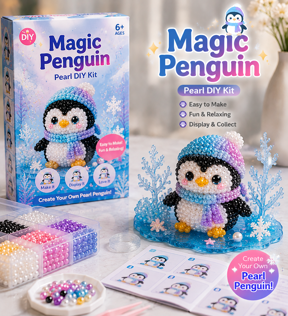 🐚 12 Magical Ocean Friends DIY Kit – Create Your Own Adorable Sea Creatures!