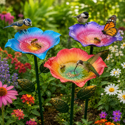 🦜Colorful Floral Bird Feeder Stake | Wildlife Garden Must-Have