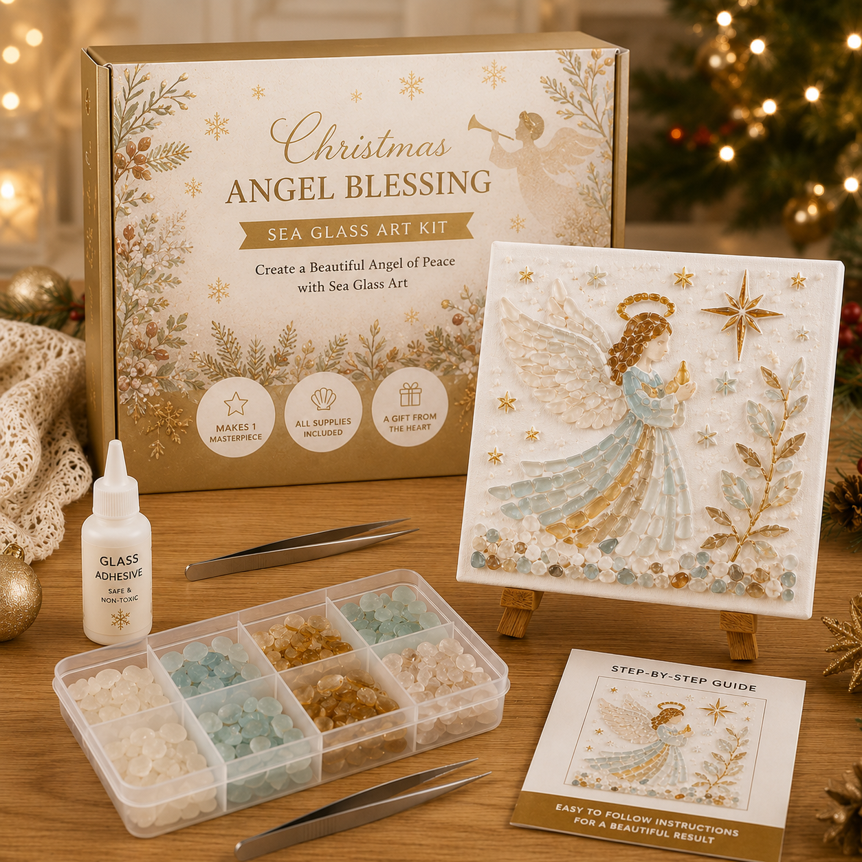 🎅🎄DIY Christmas Sea Glass Art Kit Collection