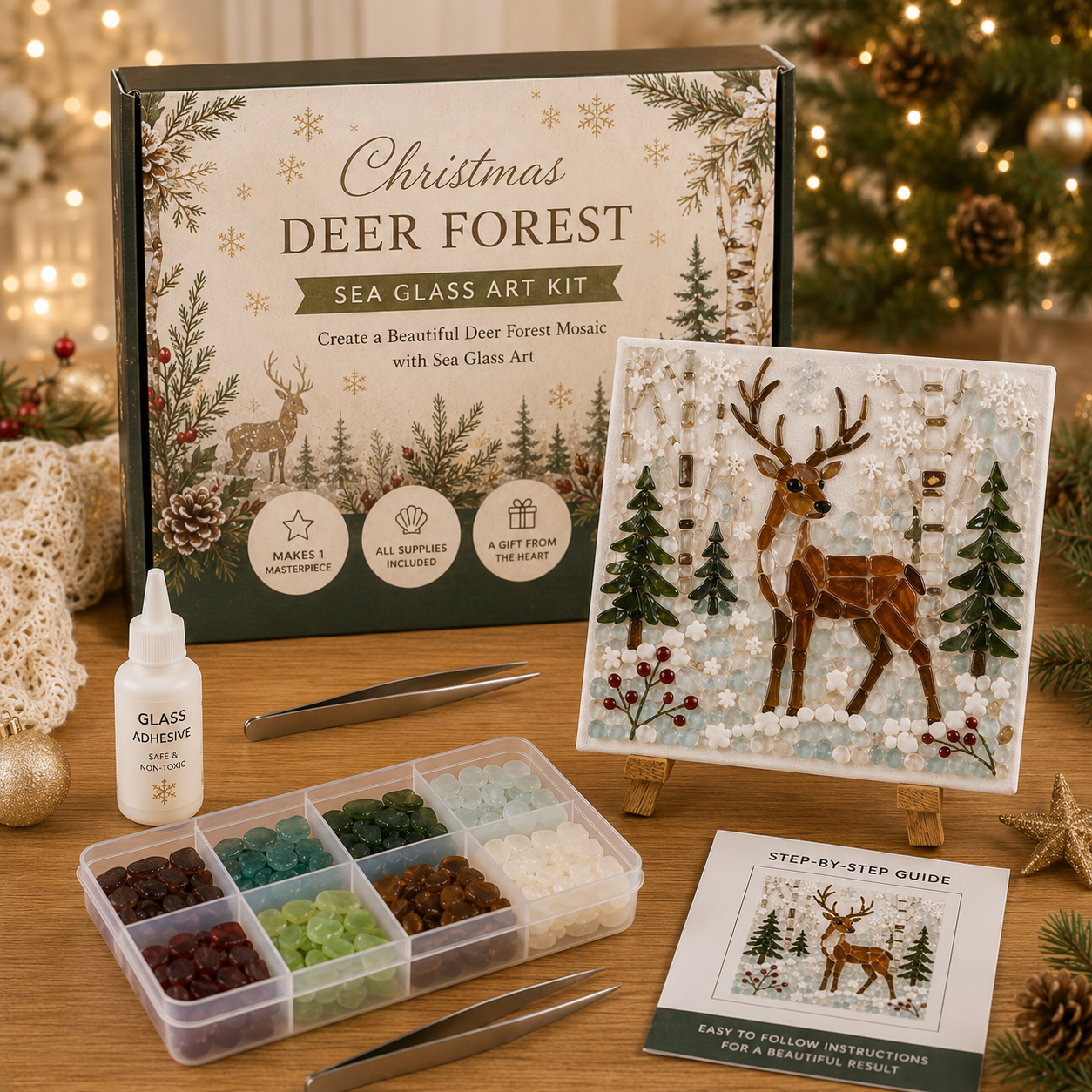 🎅🎄DIY Christmas Sea Glass Art Kit Collection
