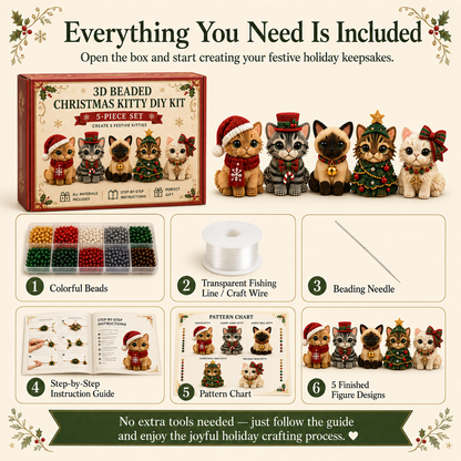 Celebrate Every Season in Beads ✨ 3D Beaded Kitty DIY Collection
