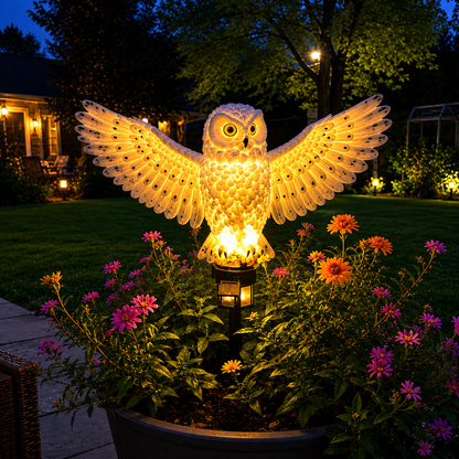 Brighten your garden path today Solar Owl Pathway Light