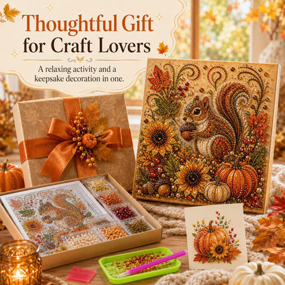 Autumn Pearl Painting Kit – Relaxing DIY Craft to Create Sparkling Fall Artwork