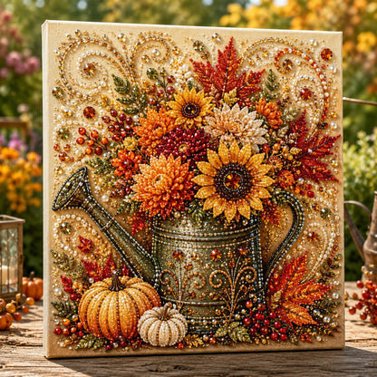 Autumn Pearl Painting Kit – Relaxing DIY Craft to Create Sparkling Fall Artwork