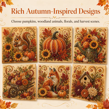 Autumn Pearl Painting Kit – Relaxing DIY Craft to Create Sparkling Fall Artwork
