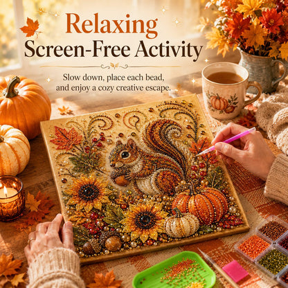 Autumn Pearl Painting Kit – Relaxing DIY Craft to Create Sparkling Fall Artwork