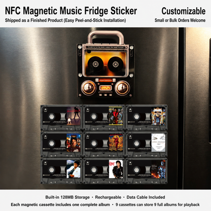 ⏳Last Chance to Save • Limited Inventory!🎵 Iconic Pop Star NFC Fridge Magnet Music Player | Retro Vinyl Style Decor