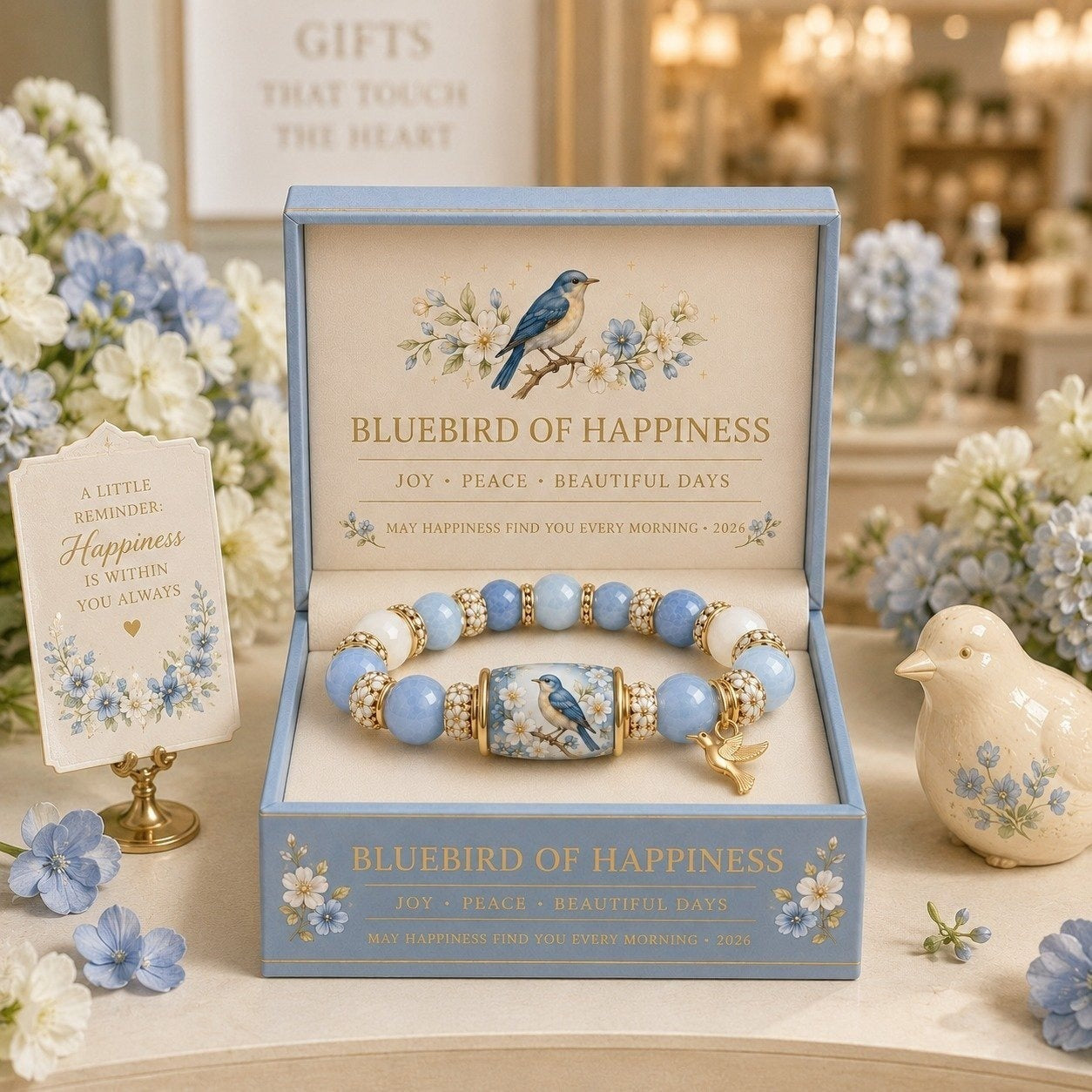 🔥 Last Day 49% OFF – 💜Hummingbird Garden Faith Bracelet 🌸