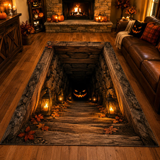 🎃🕯️Pumpkin Cellar Area Rug
