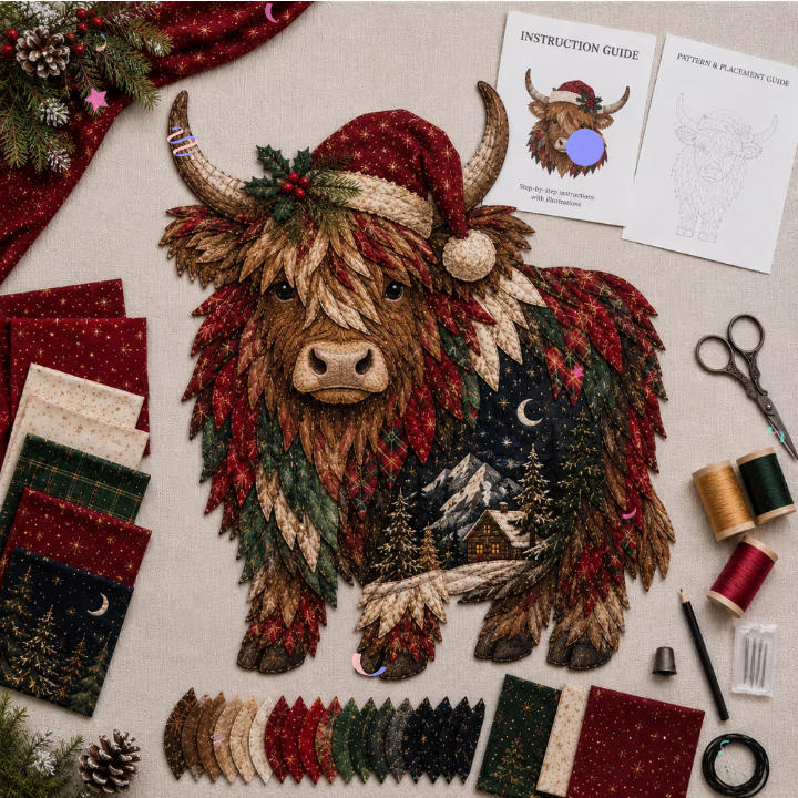 🎄🎅Christmas Woodland Wildlife DIY Patchwork Kit–✨Create a Festive Handmade Keepsake (📦Buy 2 Free Shipping)