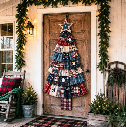 🎄Christmas Patchwork Tree Door Hanging DIY Kit