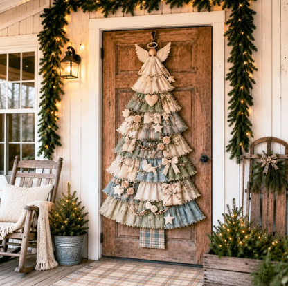 🎄Christmas Patchwork Tree Door Hanging DIY Kit
