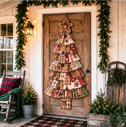 🎄Christmas Patchwork Tree Door Hanging DIY Kit