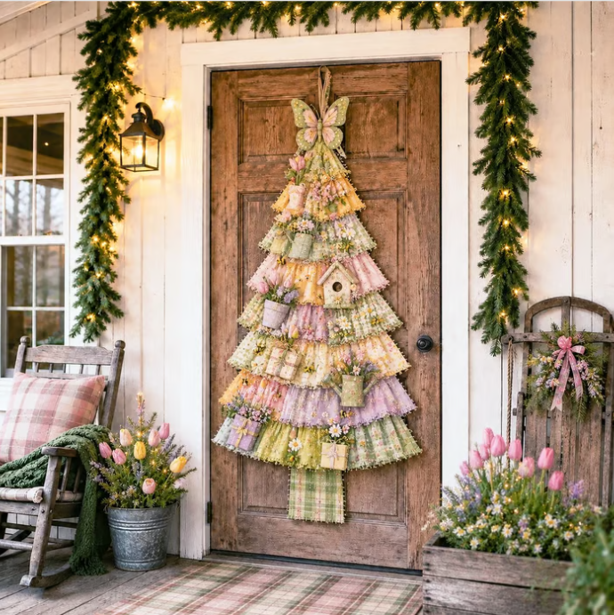 🎄Christmas Patchwork Tree Door Hanging DIY Kit