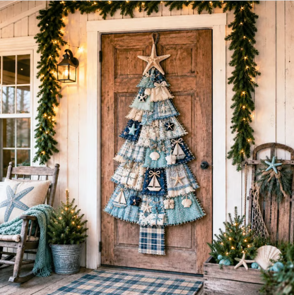 🎄Christmas Patchwork Tree Door Hanging DIY Kit