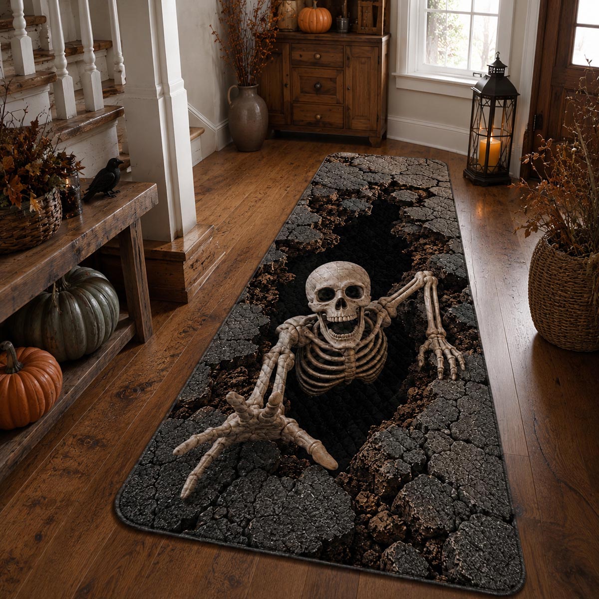 💀3D Skeleton Rift Runner Carpet