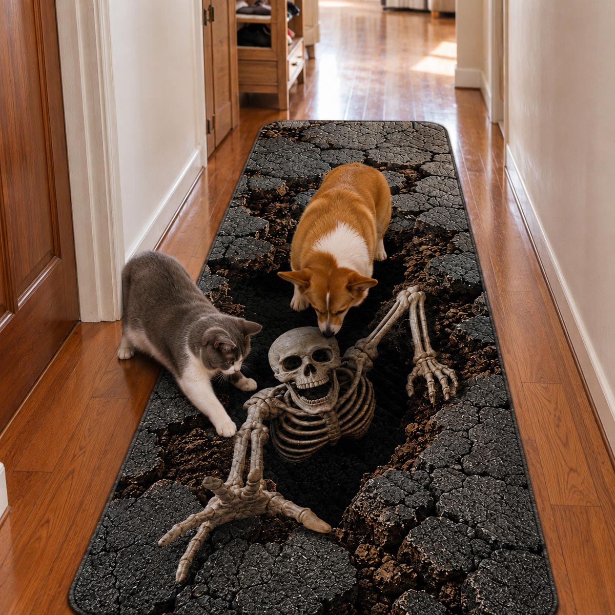 💀3D Skeleton Rift Runner Carpet