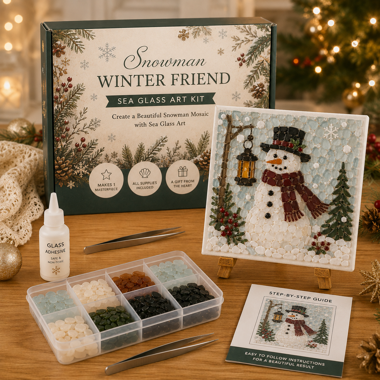 🎅🎄DIY Christmas Sea Glass Art Kit Collection