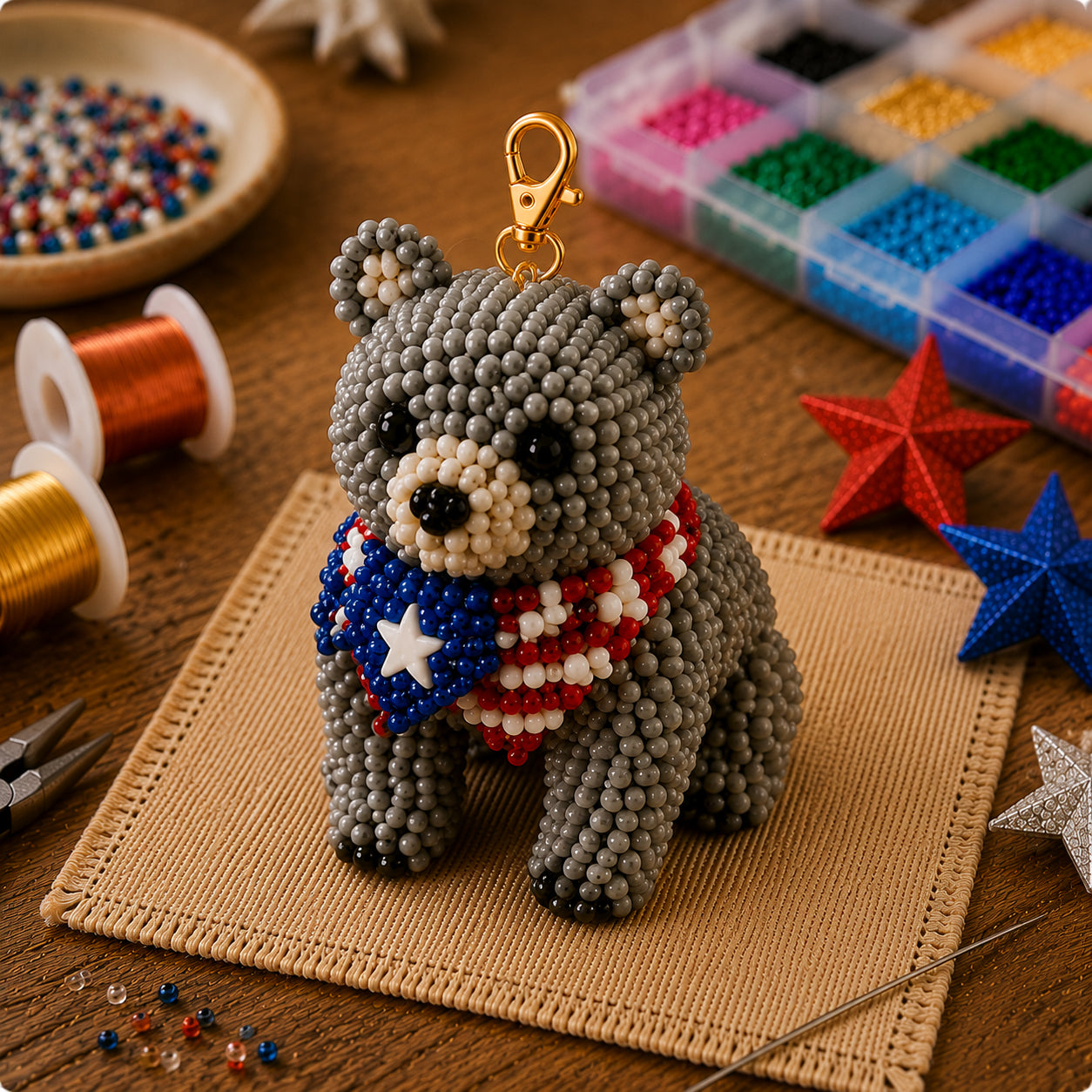 3D DIY Animal Beading Kit Pendant