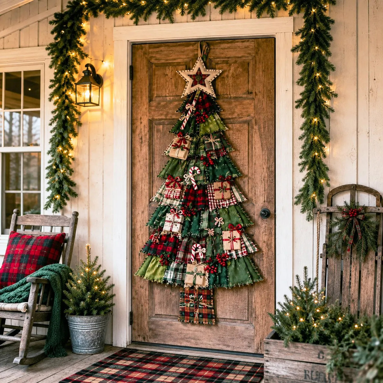 🎄Christmas Patchwork Tree Door Hanging DIY Kit